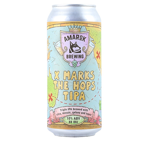Amarok X Marks the Hops TIPA by Amarok Brewing, beer label