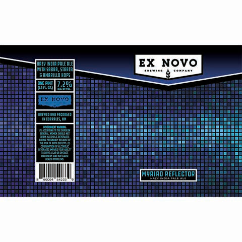 Ex Novo Myriad Reflector Hazy IPA by Ex Novo Brewing Co, beer label