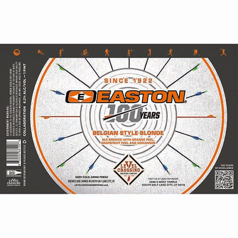 Level Crossing Easton 100 Years Belgian Blonde Ale by Level Crossing Brewing Company, beer label