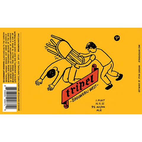 Brouwerij West Tripel Ale by Brouwerij West, beer label