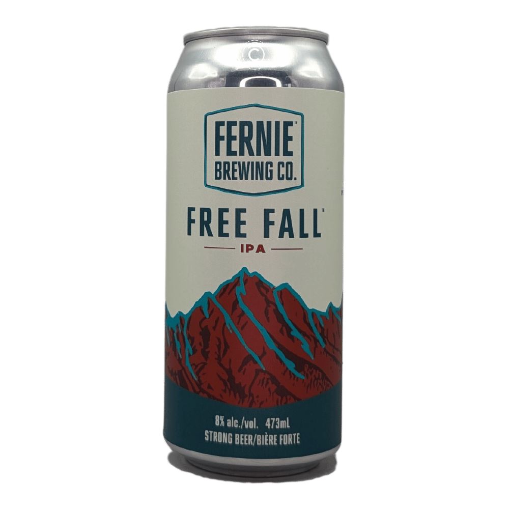 Free Fall Double IPA by Fernie Brewing Co, beer label