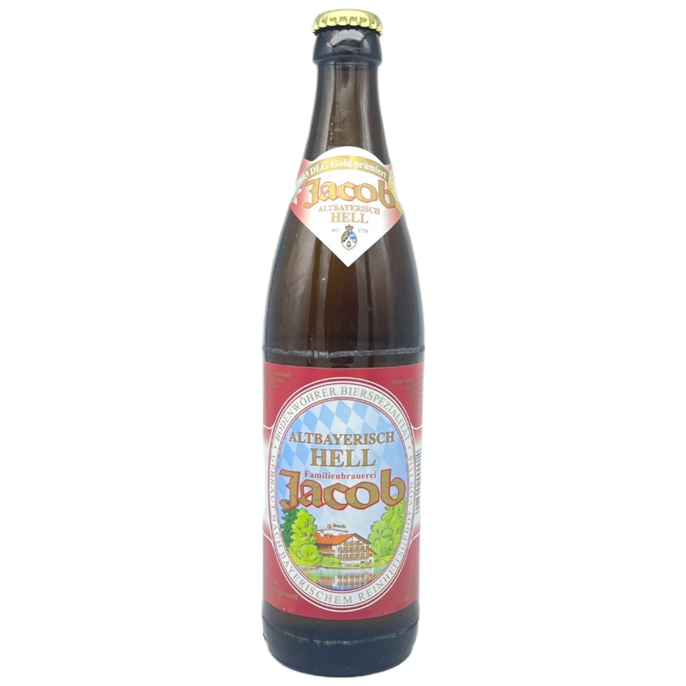 Jacob Altbayerisch Hell by Familienbrauerei Jacob, beer label