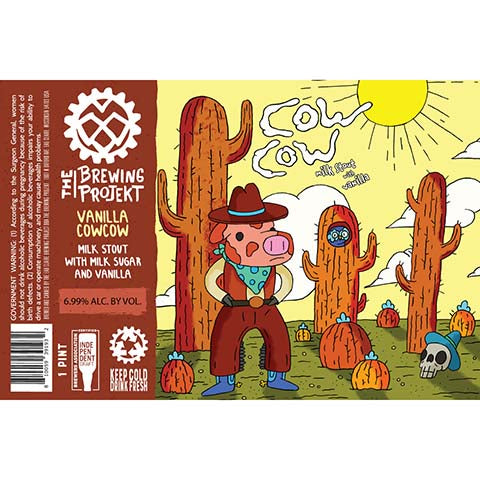 The Brewing Projekt Vanilla Cowcow Milk Stout by The Brewing Projekt, beer label