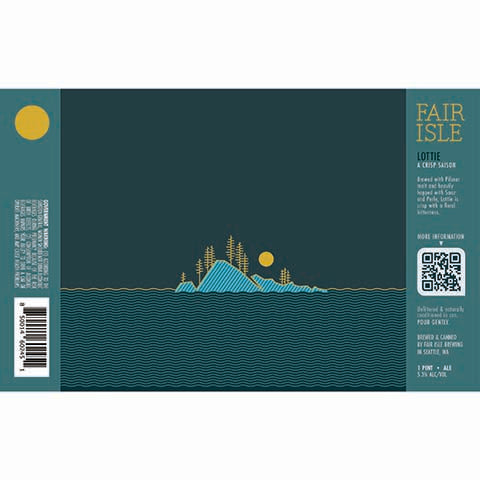 Fair Isle Lottie Saison by Fair Isle Brewing, beer label