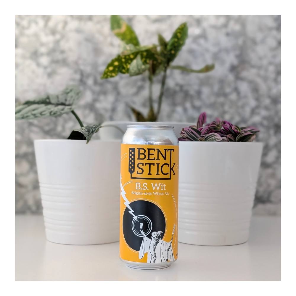 B.S. Wit Belgian Style Wheat Ale by Bent Stick Brewing Co., beer label