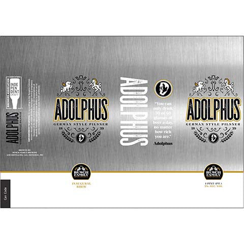 Adolphus German Style Pilsner by Adolphus, beer label