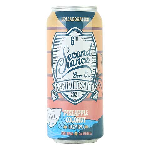Second Chance/Pizza Port 6th Anniversary Hazy IPA by Second Chance Beer Company, beer label