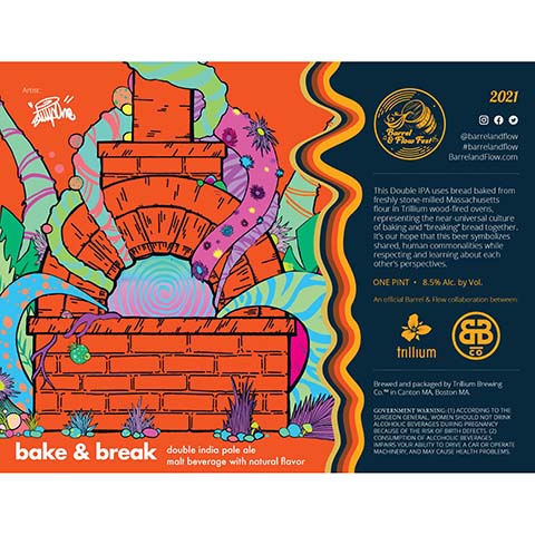 Bake & Break DIPA by Trillium Brewing, beer label