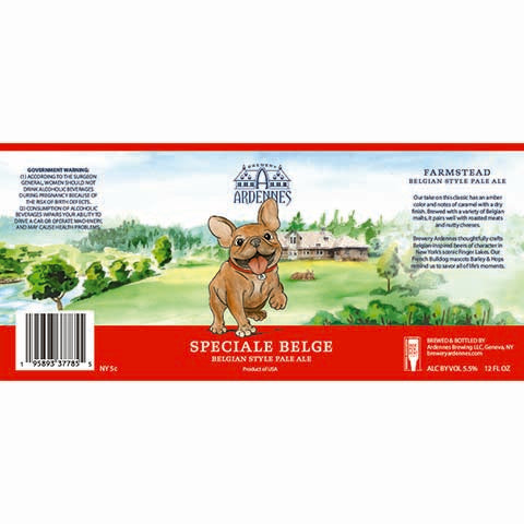 Ardennes Belgian Style Pale Ale by Ardennes Brewing LLC, beer label