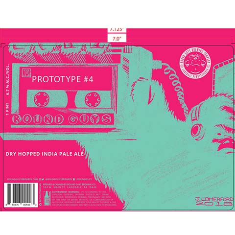 Round Guys Prototype #4 IPA by Round Guys Brewing Co, beer label