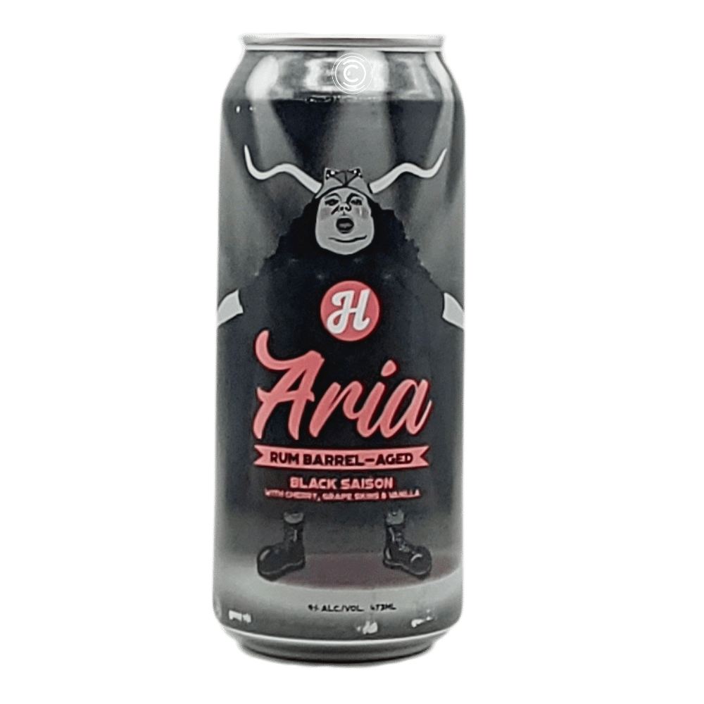 Aria Rum Barrel-Aged Dark Saison by Henderson Brewing Company Inc, beer label