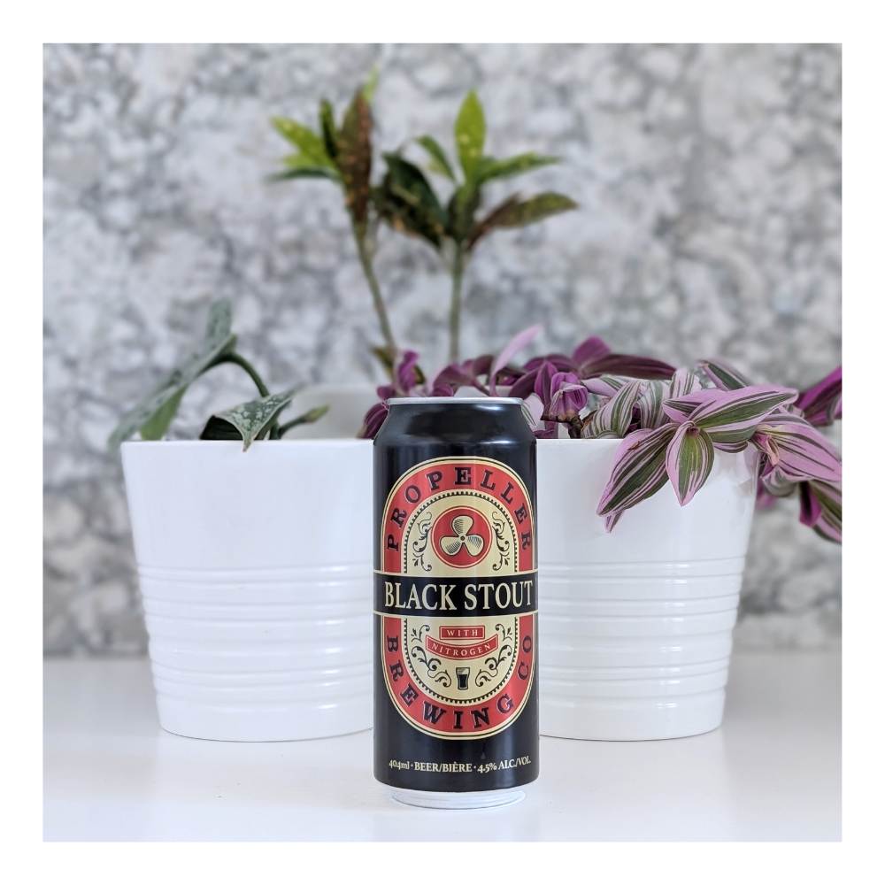 Black Stout with Nitrogen by Propeller Brewing Company, beer label