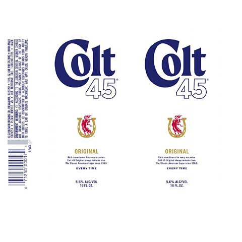 Colt 45 Original Lager by Pabst Brewing Company, beer label