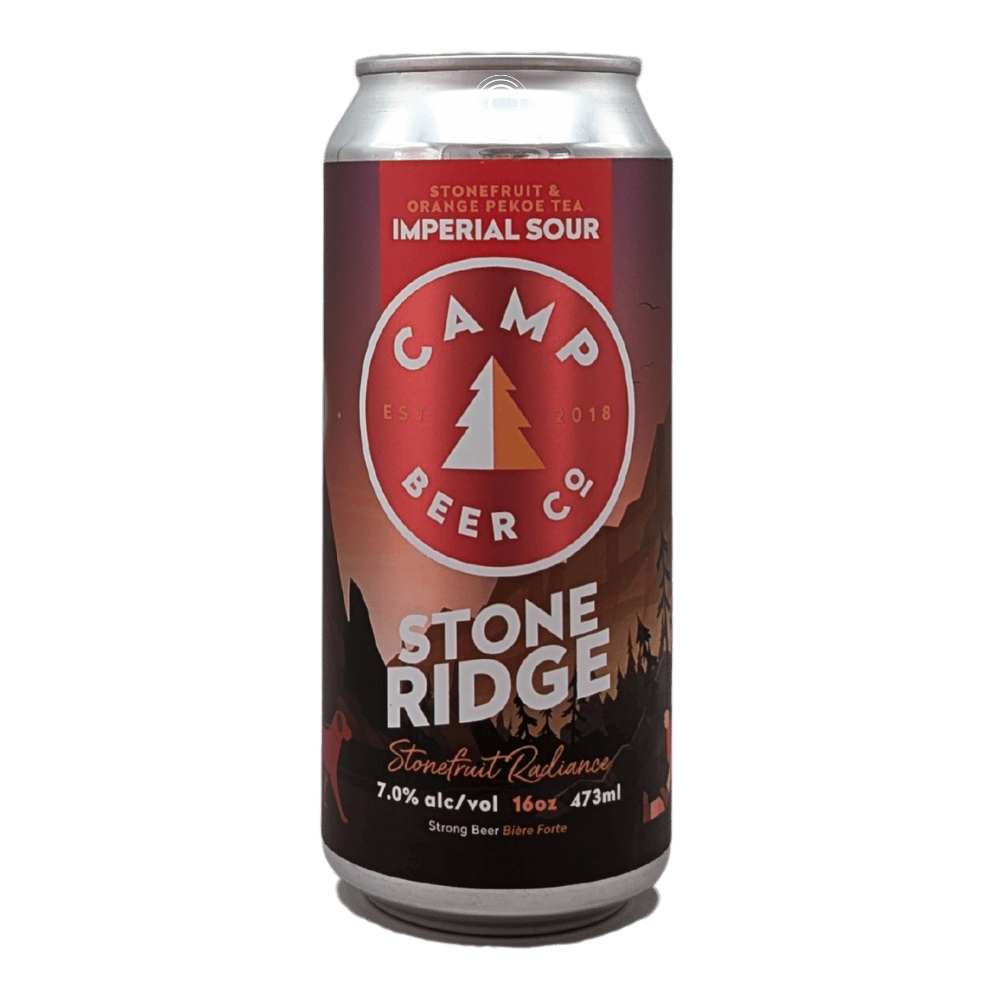 Stone Ridge Stonefruit & Orange Pekoe Tea Imperial Sour by Camp Beer Co., beer label