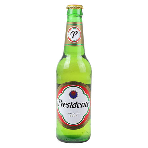 Presidente Pilsner Style Beer by Cervecería Nacional Dominicana, beer label
