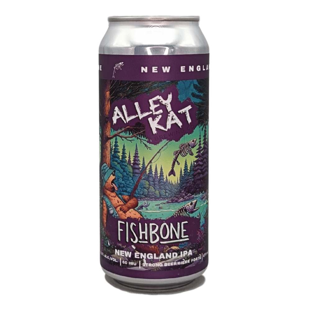 Fish Bone Hazy IPA by Alley Kat Brewing Company, beer label