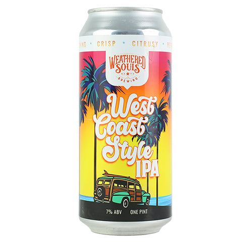 Weathered Souls West Coast IPA by Weathered Souls Brewing Co., beer label