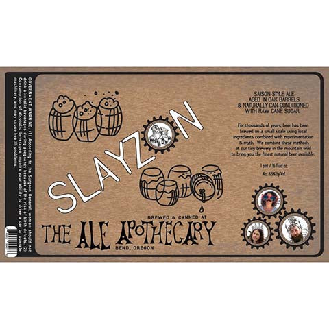 The Ale Apothecary Slayzon by The Ale Apothecary, beer label