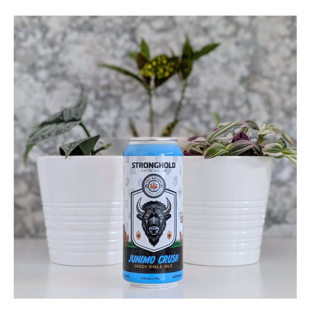 Junimo Crush Hazy Pale Ale by Stronghold Brewing Co., beer label