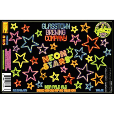 Glasstown Neon Stars IPA by Glasstown Brewing, beer label