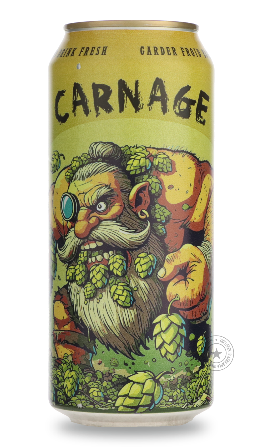 Carnage by Brewskey, beer label
