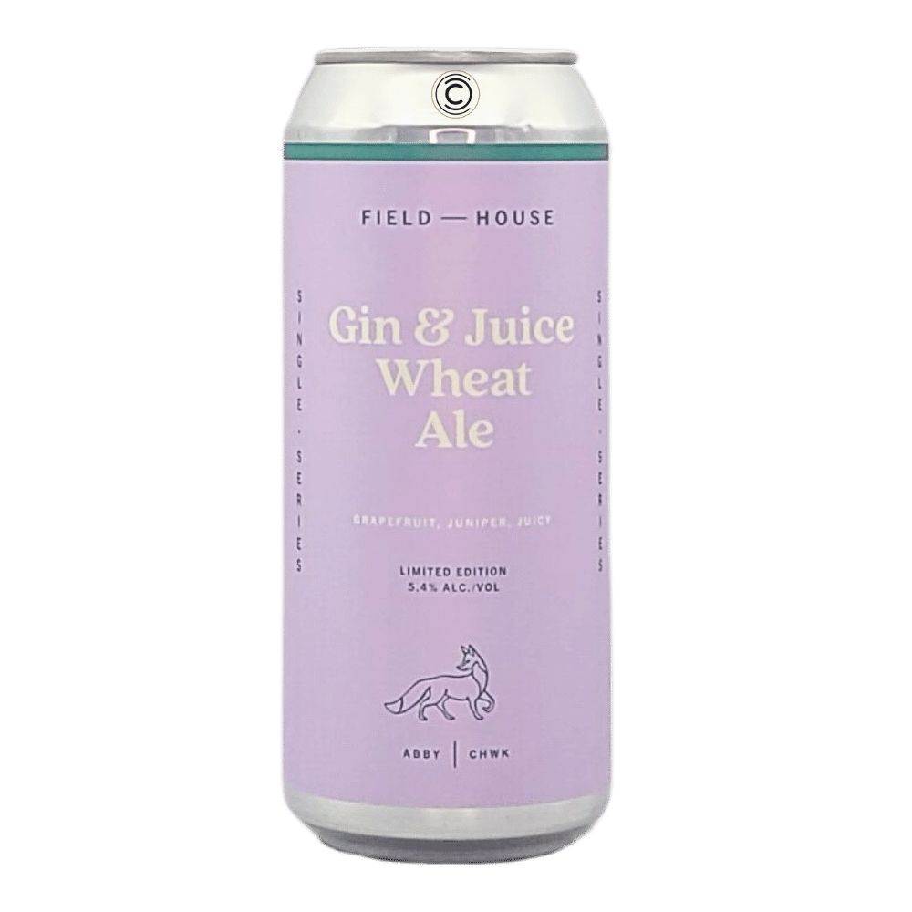 Gin & Juice Wheat Ale by Field House Brewing Co., beer label