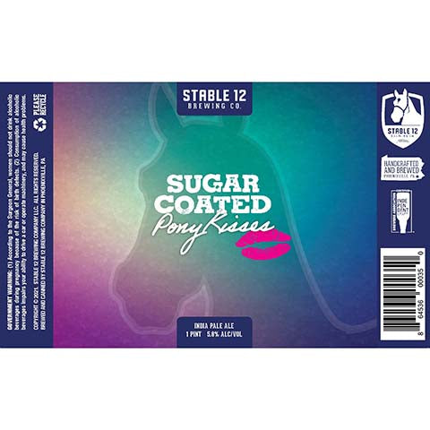 Stable 12 Sugar Coated Pony Kisses IPA by Stable 12 Brewing Company, beer label