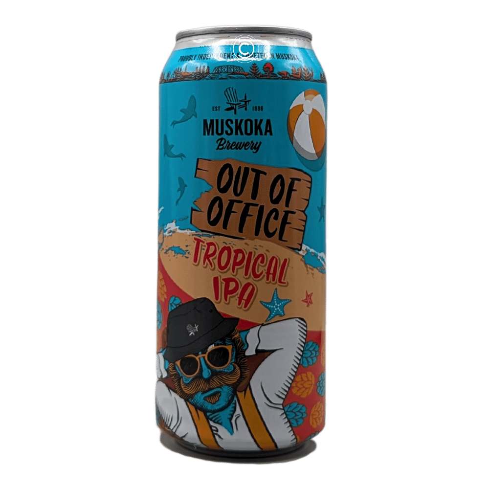 Out of Office Tropical IPA by Muskoka Brewery, beer label