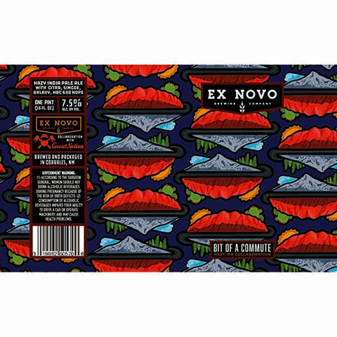 Ex Novo Bit Of A Commute Hazy IPA by Ex Novo Brewing Co, beer label