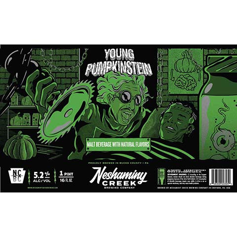 Neshaminy Creek Young Pumpkinstein by Neshaminy Creek Brewing Co, beer label