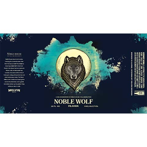 Melvin Noble Wolf Pilsner by Melvin Brewing, beer label