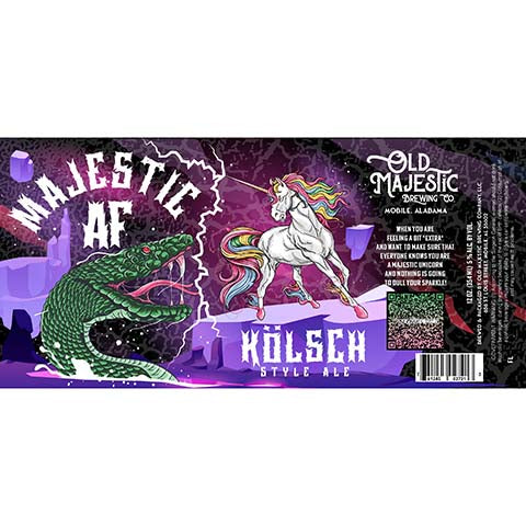 Old Majestic Majestic AF Kolsch Ale by Old Majestic Brewing Co., beer label