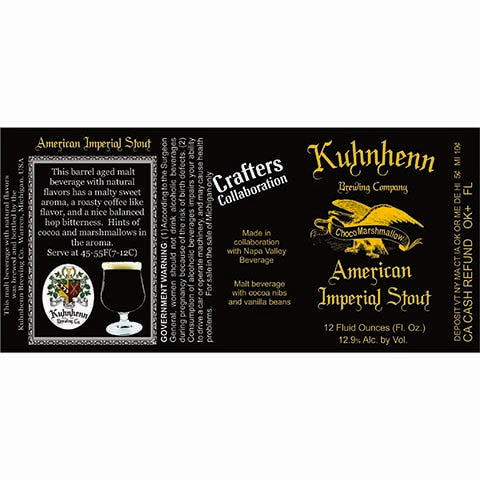 Kuhnhenn American Imperial Stout - Choco Marshmallow by Kuhnhenn Brewing Co, beer label