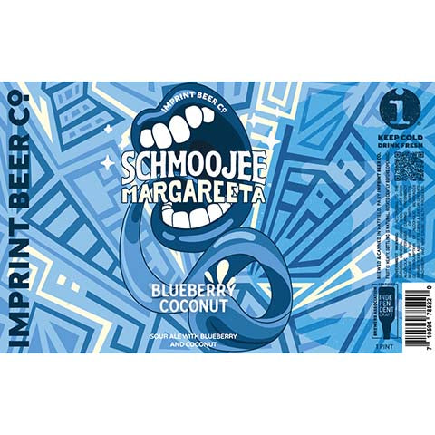 Imprint Schmoojee Margareeta Blueberry Coconut Sour by Imprint Beer Company, beer label