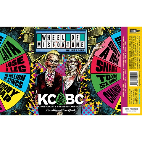 Kings County Brewers Collective Wheel Of Misfortune Lager by Kings County Brewers Collective, beer label