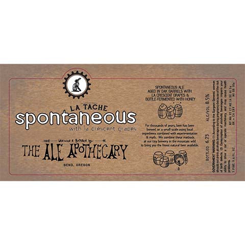 The Ale Apothecary La Tache with La Crescent Grapes by The Ale Apothecary, beer label