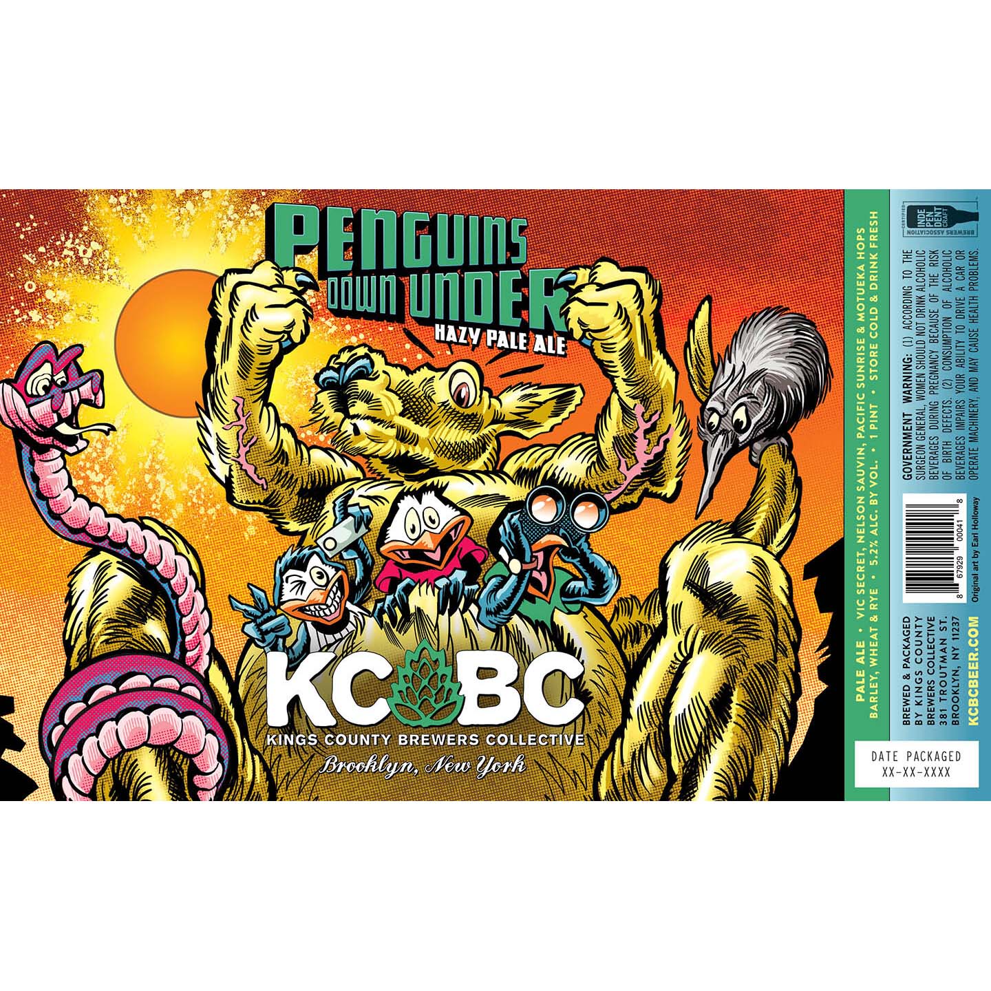 Kings County Brewers Collective Penguin Down Under Hazy Pale Ale by Kings County Brewers Collective, beer label