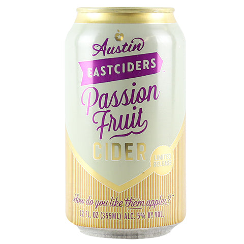 Austin Eastciders Passion Fruit Cider by Austin Eastciders, beer label