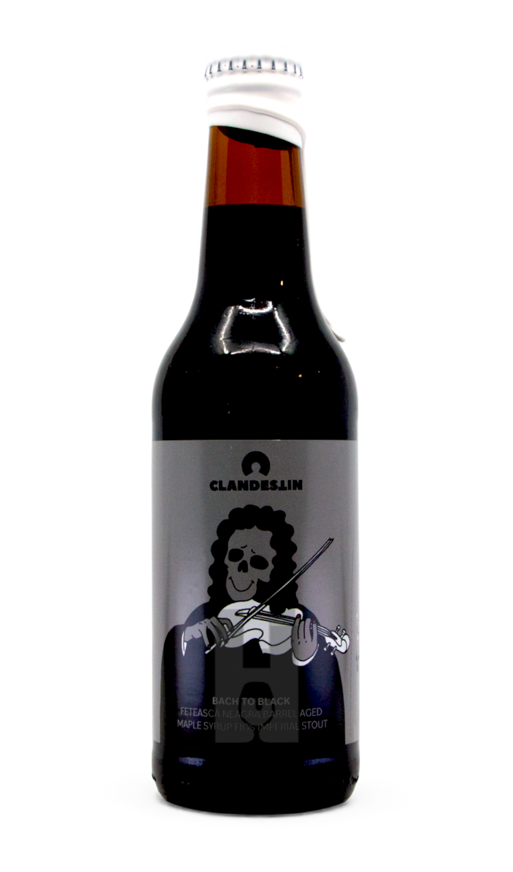 Clandestin BACH TO BLACK by Clandestin Beer, beer label