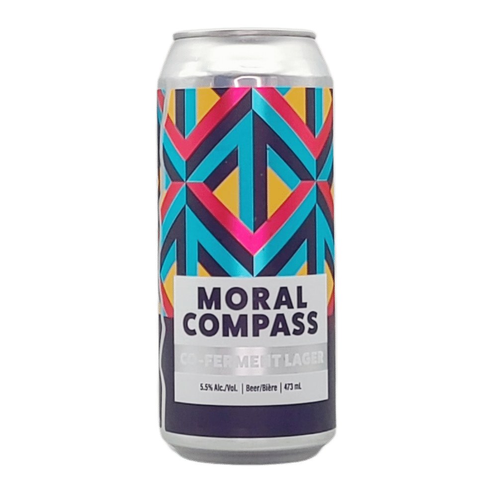 x Cabin Brewing Company Moral Compass Lager by Blindman Brewery, beer label