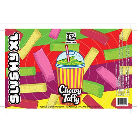 450 North Slushy XL Chewy Taffy Sour by 450 North Brewing Company, beer label