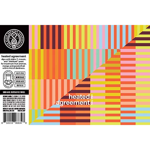 Fair State Heated Agreement DIPA by Fair State Brewing Cooperative, beer label