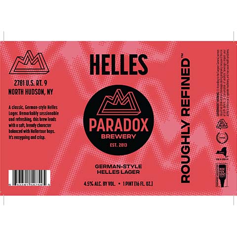 Paradox Helles by Paradox Beer Co, beer label