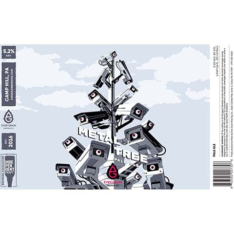 Ever Grain Metal Tree Pale Ale by Ever Grain Brewing Co, beer label