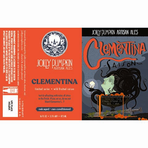 Jolly Pumpkin Clementina Saison Ale by Jolly Pumpkin Ales, beer label