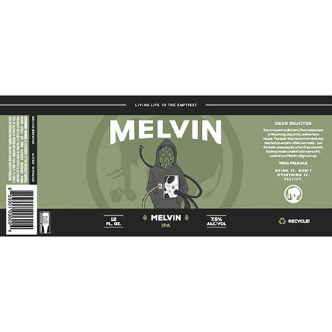 Melvin Melvin IPA by Melvin Brewing, beer label