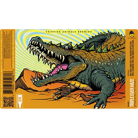 Tripping Animals Triple Ever Haze TIPA by Tripping Animals Brewing Co., beer label