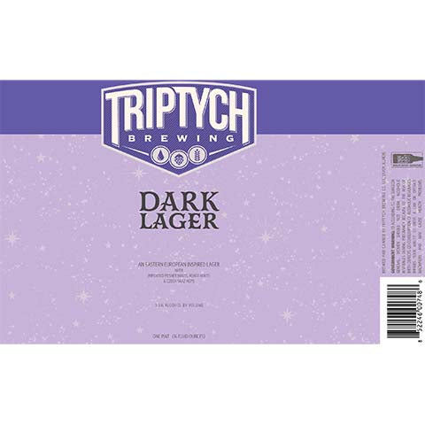 Triptych Dark Lager by Triptych Brewing, beer label