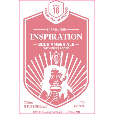 Take 16 Inspiration Sour Amber Ale by Take 16 Brewing Company, beer label
