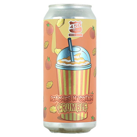 450 North Peaches N Cream Crumble Slushy XL Sour Ale by 450 North Brewing Company, beer label